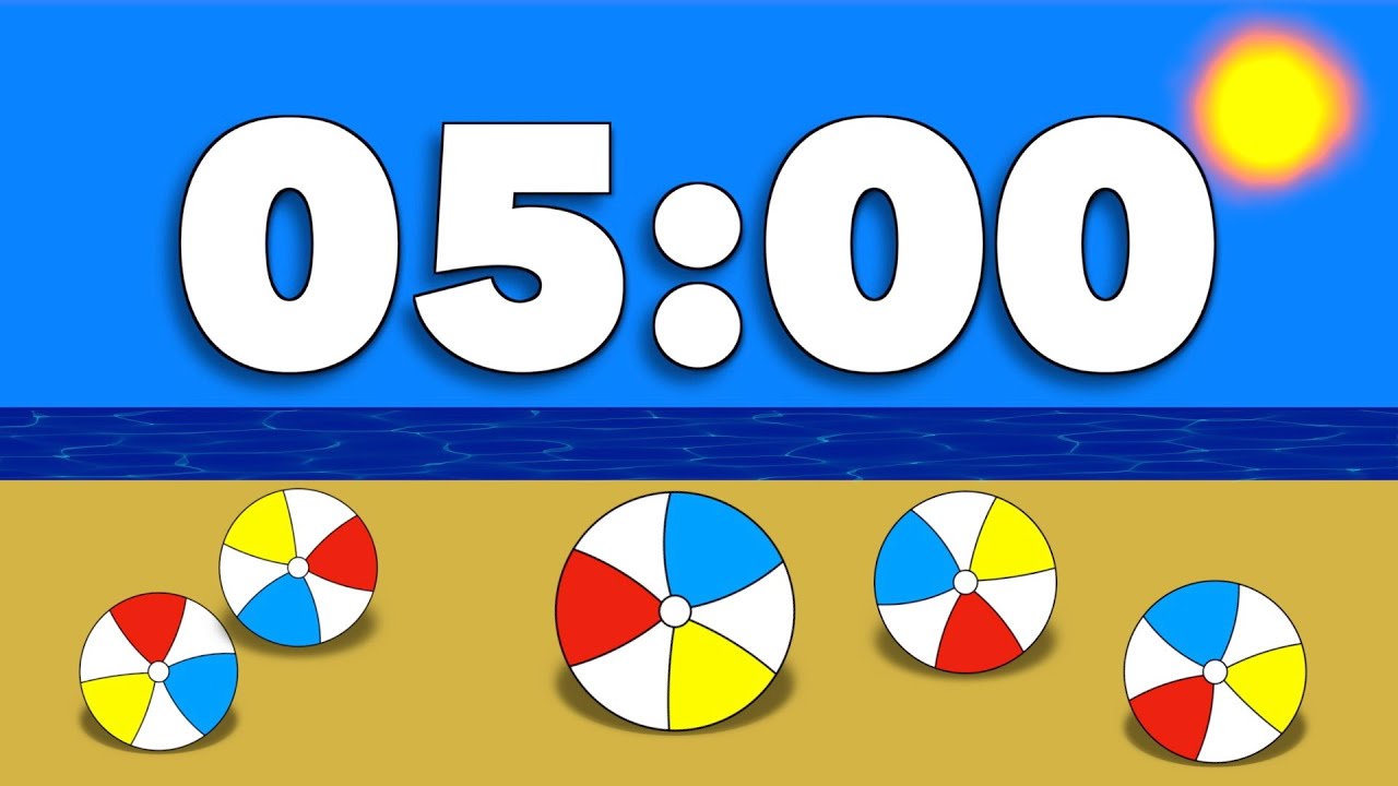 5 Minute Summer Timer Fun Animated Beach Scene YouTube
