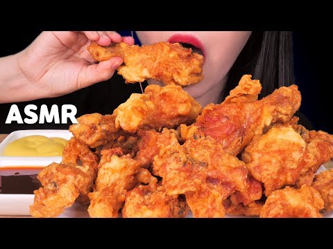 ASMR Fried Chicken BBQ 바삭칸 치킨 먹방 咀嚼音チキン 리얼사운드 (CRUNCHY EATING SOUNDS) NO TALKING MUKBANG