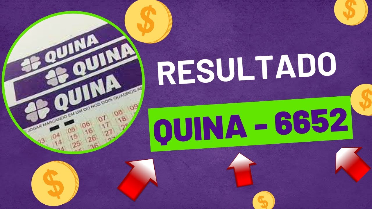 🍀Resultado Quina - Concurso nº 6652 do dia 07/02/2025🍀 SORTEIO QUINA ...