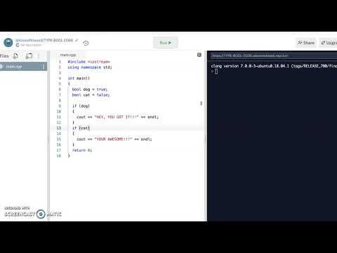 Boolean Variables and operators Tutorial