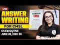 CMSL  Answer Writing 🔥 | CS Executive June / Dec 2026 | Live Session | CS Shivani Ma'am