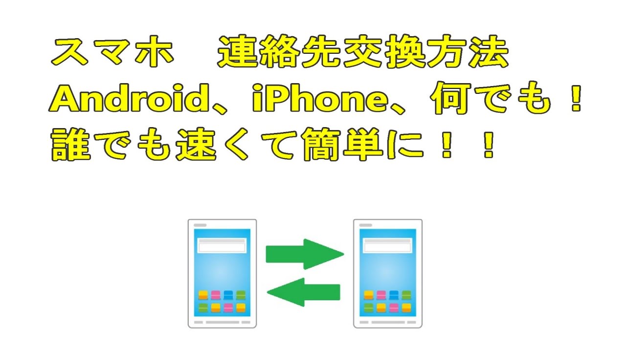スマホ連絡先交換方法、Android、iPhone、誰でも簡単、速くできる