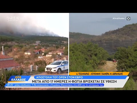 Έβρος: Μετά από 17 ημέρες η φωτιά βρίσκεται σε ύφεση | Ώρα Ελλάδος 04/09/2023 | OPEN TV