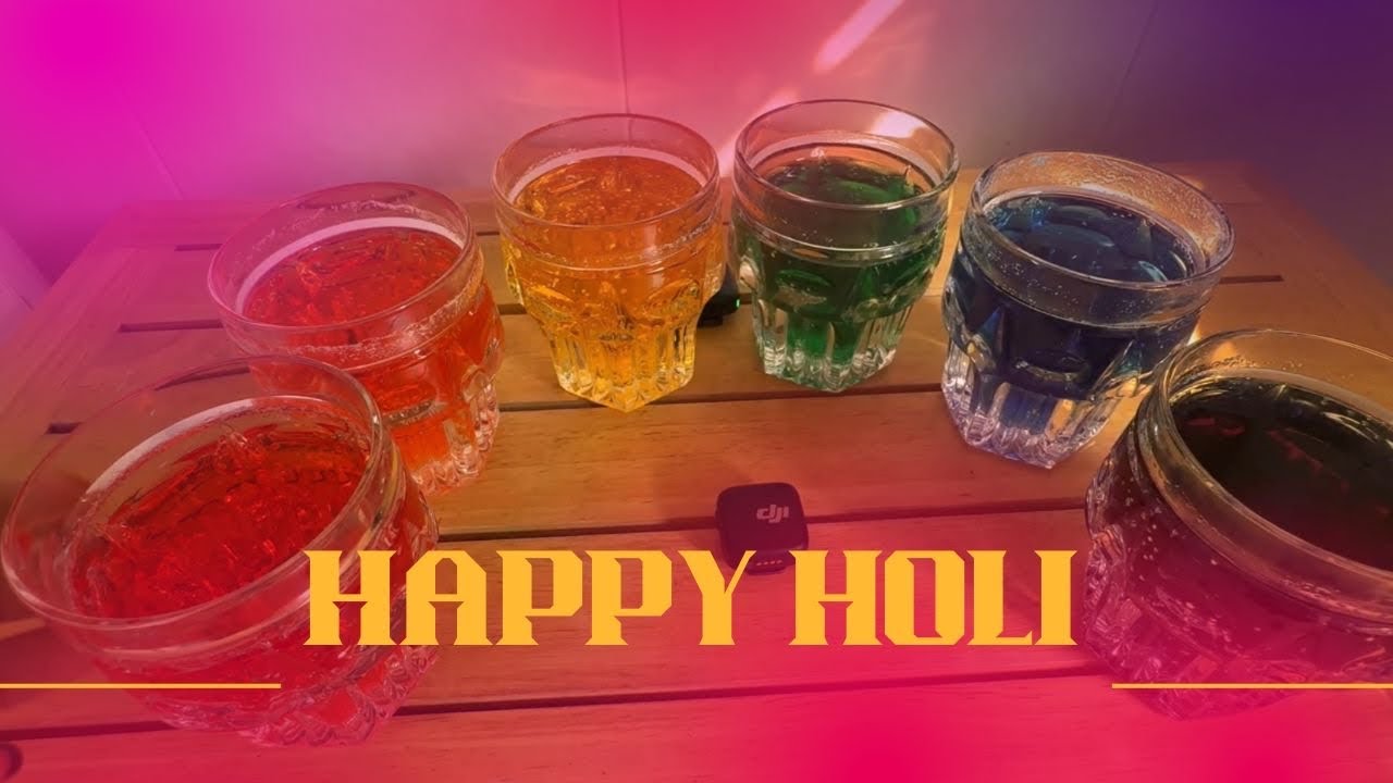 🌈Let's Celebrate HOLI With Glasses Full Of Colours🔫 | No Talk ASMR | #happyholi #holi2026 #relaxing