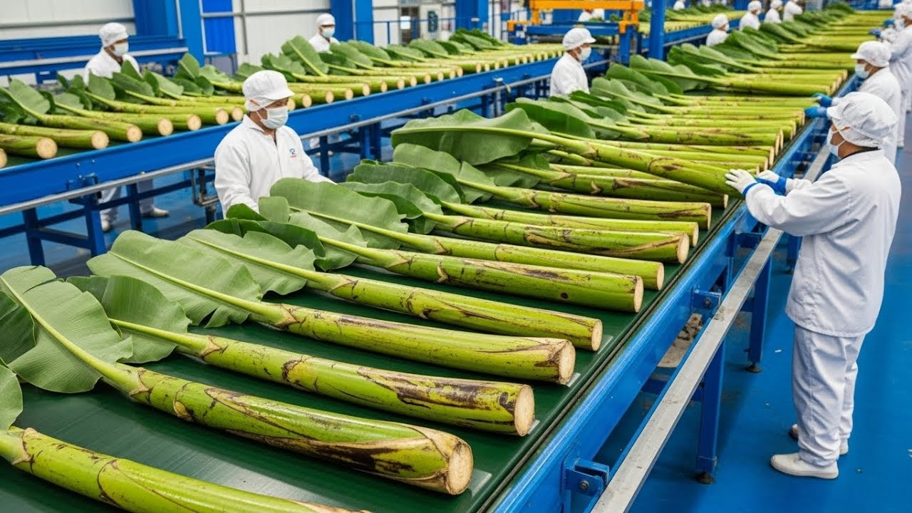 Inside a High-Tech Banana Stem Factory You’ve Never Seen Before