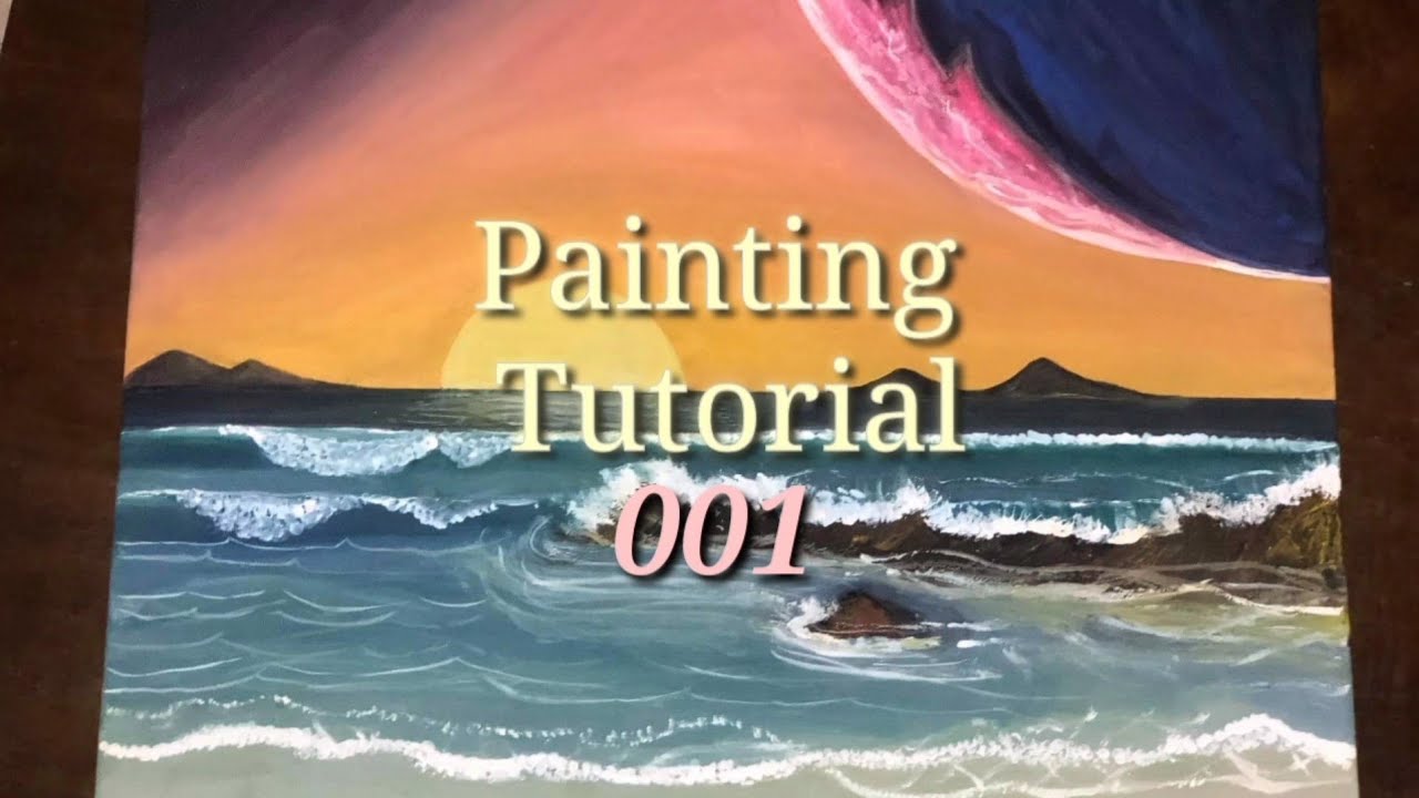 How to Paint Beach Waves | Easy Painting Tutorial | Ginferj - YouTube