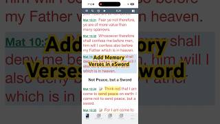 e-Sword on iPhone — Add Verses to the Memory Tab #BibleApp #eSword #bibleverse