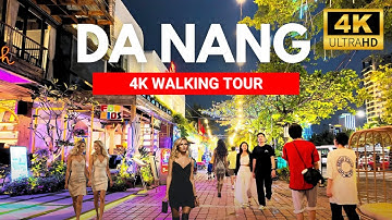 DA NANG Vietnam 🇻🇳 Sunset & Night Beach Walking Tour 4K | Summer 2025