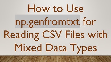 How to Use np.genfromtxt for Reading CSV Files with Mixed Data Types