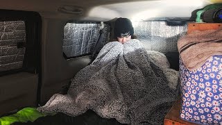 living in my car in -33 degrees