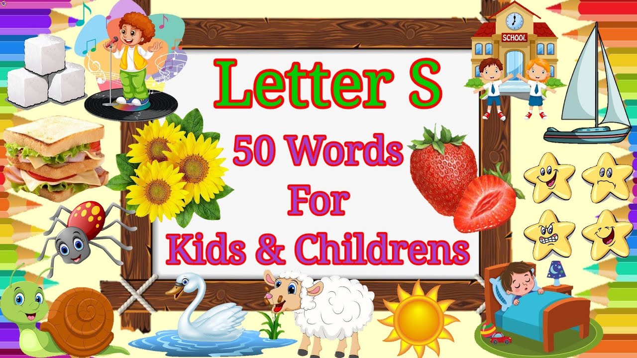 Letter S Words For Kindergarten Letter S Words For Kindergarten
