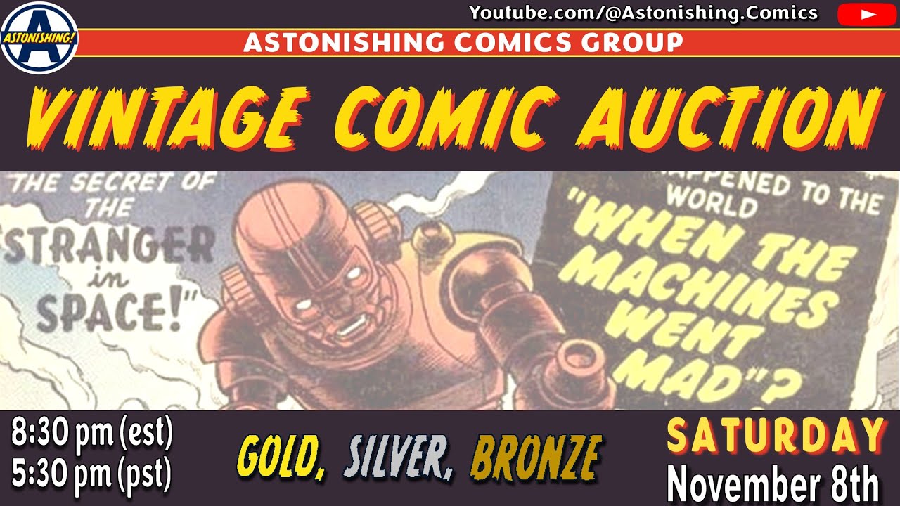 Astonishing! VINTAGE COMICS: Live Saturday 11/8/25 