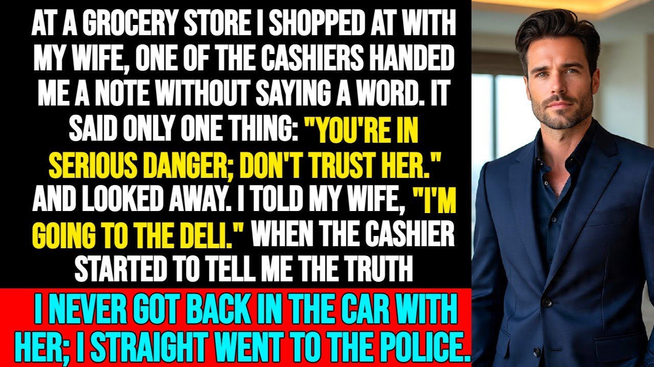 A grocery store cashier handed me a note… then I straight went to the police