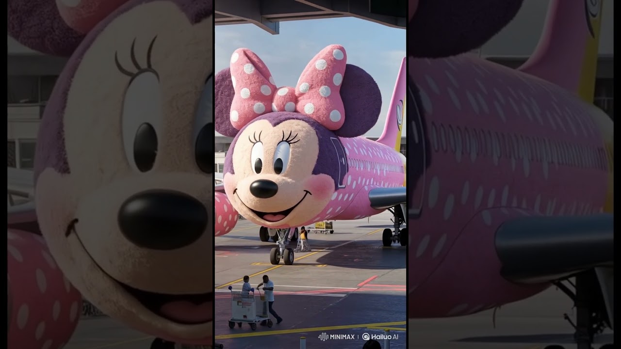 Would You Fly This🎀Minnie Mouse Airplane?✈️✨