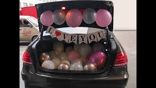 VALENTINE'S DAY CAR SURPRISE BALLOONS DECOR