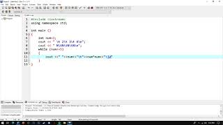 C++ Program Code: Utilizing Looping and Tab Escape \t