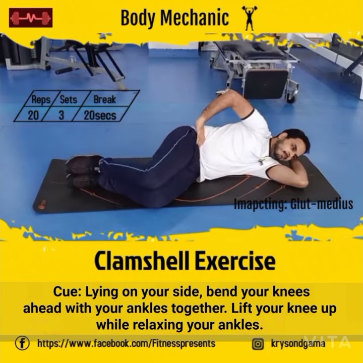 How to do a Clamshell Exercise for knee pain? YouTube