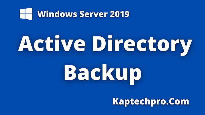 Active Directory Database Backup- Windows Server 2019