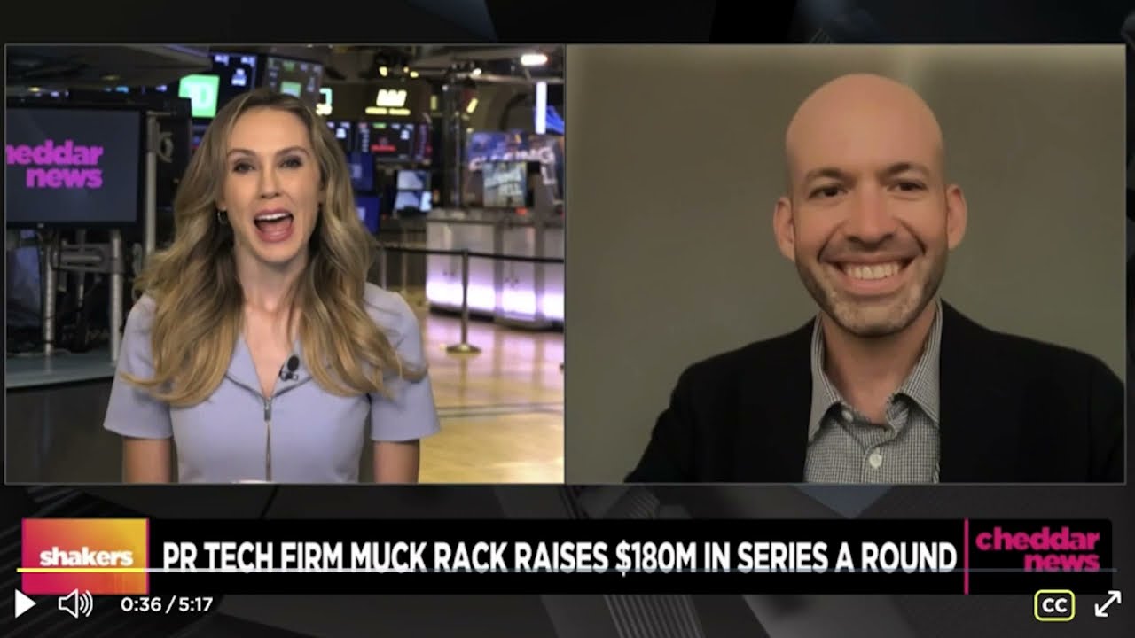 Gregory Galant telling the Muck Rack growth story at SaaS Open, April 2024