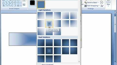 Apply a Gradient Fill to a Shape in Word 2007