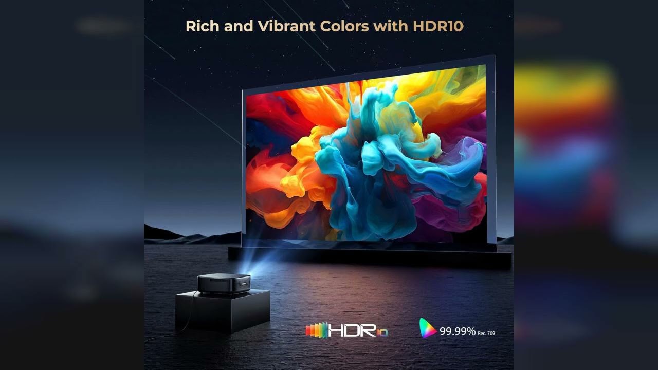 Review: [1000 ANSI & Audio by DBX-TV] Alvar 4K Projector with WiFi 6 and Bluetooth, 30W Speake...