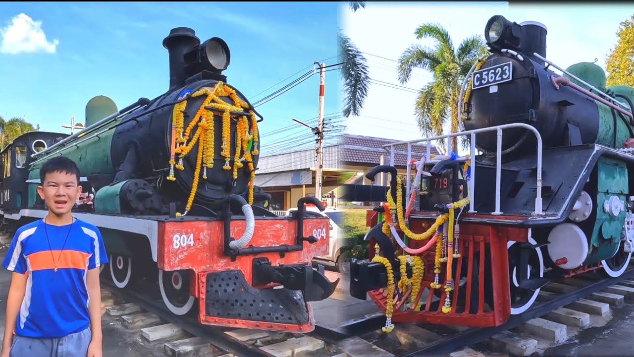 รถจักรไอน้ำ Pacific no.804 , C56 no.719 ที่สะพานรถไฟข้ามแม่น้ำแคว