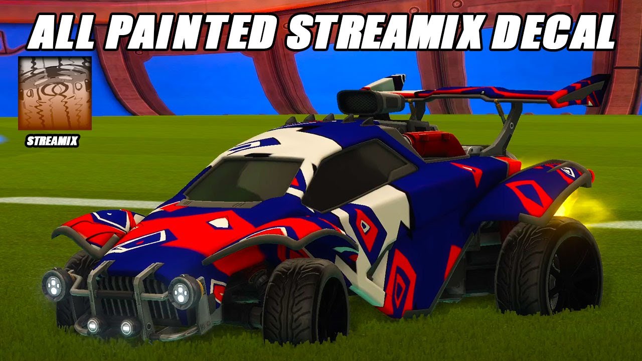 Showcasing All *NEW* Painted Rocket Pass 10 Decal "STREAMIX" Rocket