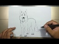 How to draw GERMAN SHEPHERD DOG in 5 step by step の動画、YouTube動画。