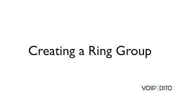 Creating a Ring Group in 60 seconds - VoIPdito