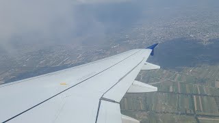 Delta Airlines Airbus 319 - Take Off From Mexico City Airport MEX Delta Airlines Take Off Over Mexico City Massive Metropolis