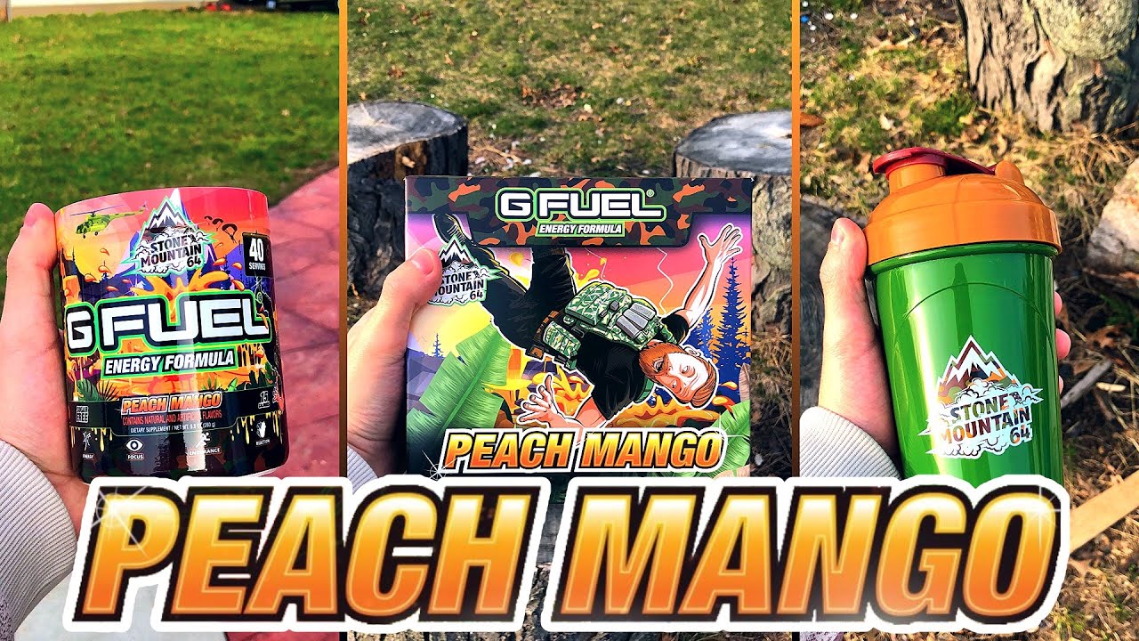 NEW Stone Mountain 64 Peach Mango GFUEL Flavor Review! YouTube