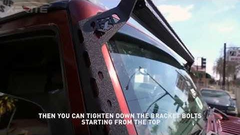 Xprite Windshield 50 Inch Light Bar Mounting Brackets for 2007-2018 Jeep Wrangler JK JKU