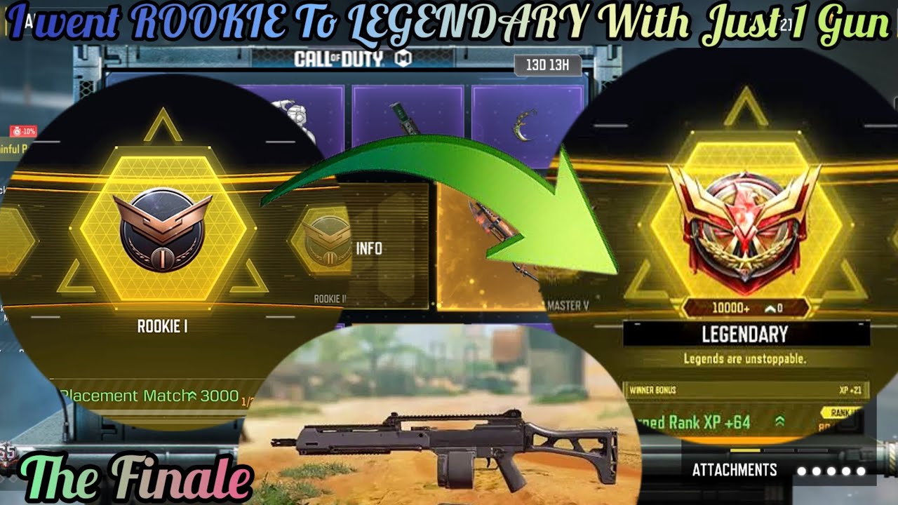 I went from Rookie to Legendary with just 1 gun in codm Full Gameplay ...