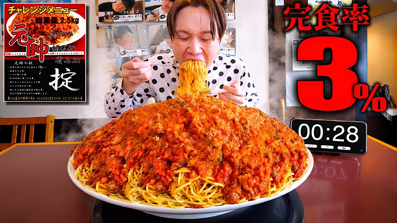大満腹太郎 Competitive Eating] If I fail, there's a penalty Can I finish