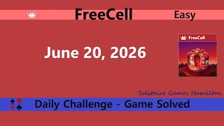 Microsoft Solitaire Collection | FreeCell Easy - June 20, 2026 | Daily Challenges