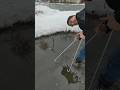 S#066-2  Unclogging a storm drain on a parking lot after snowfall in Germany, #shorts thumbnail