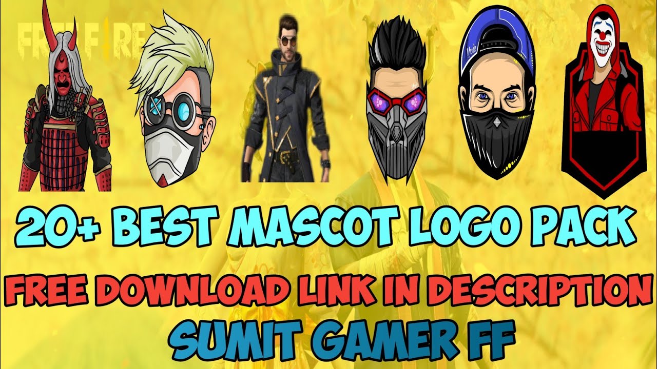 20 BEST  MASCOT LOGO  FOR FREE  SUMIT GAMER FF FREE  FIRE  