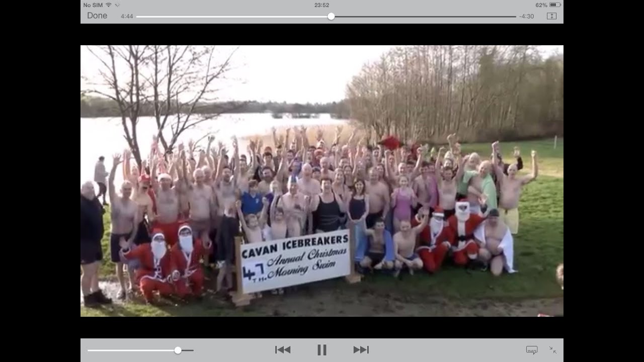 Christmas Day Swim 2014 in Annagh Lake Butlersbridge Co. Cavan