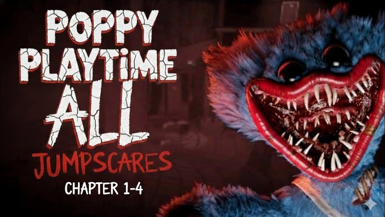 POPPY PLAYTIME: All Jumpscares (100% COMPLETE CHAPTERS 1-4)