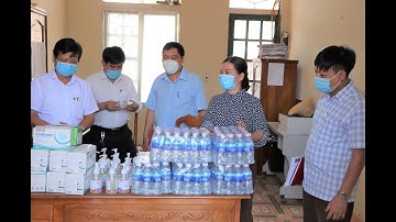 Phó chủ tịch UBND huyện Phan Hồng Yến kiểm tra công tác chuẩn bị cho kỳ thi tốt nghiệp THPT năm 2021