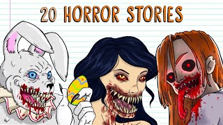 TOP 20 SCARY STORIES | Draw My Life