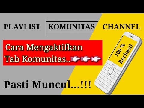 CARA MENGAKTIFKAN TAB KOMUNITAS DI YOUTUBE 2021