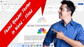 How to make header not faded in Word | footer | logo | image | picture | greyed out | dull | dim