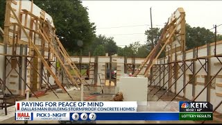 Dallas man building stormproof home built out of concrete