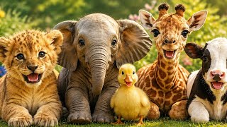 Animal Sounds for Kids 🐄🐖🐔🐱🦚 | Learn Animal Names & Sounds