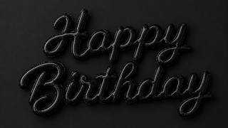 Birthday Frame TV Art Screensaver Black Balloon Typography Artwork screenshot 4
