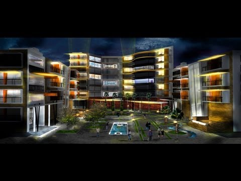 Architectural Rendering-Night Scene (Timelapse Photoshop)