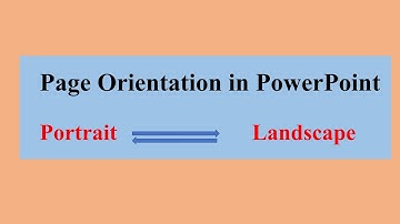 Page Orientation in MS PowerPoint (Portrait to Landscape)