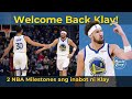 Klay Thomson RETURN. Gumawa agad ng 2 NBA Milestones sa Unang Laro in 941 Days. #NBA #GSWarriors