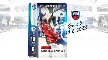 Player of Game 5- VBA 2023: Kentrell Barrkley (42 PTS - 18 REB - 6 AST) l Ngoại binh Saigon Heat vẫn